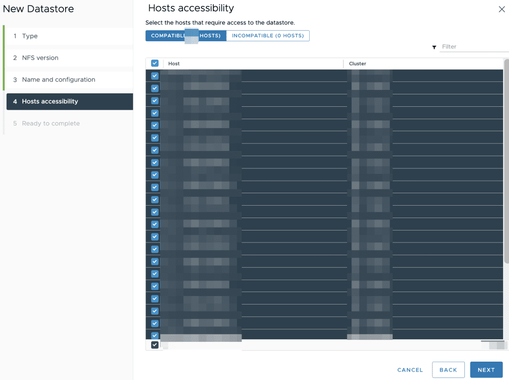 Content Libraries Hosts accessibility