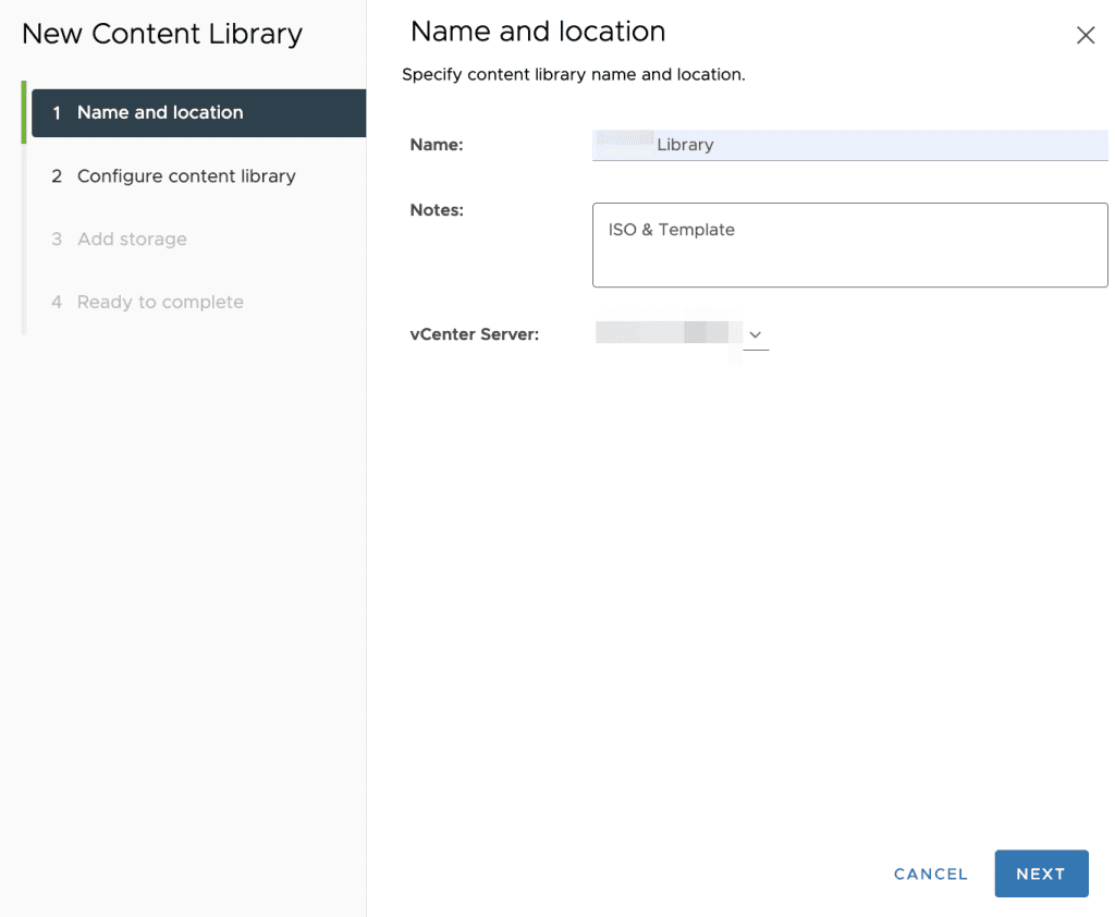 Content Libraries Name and location