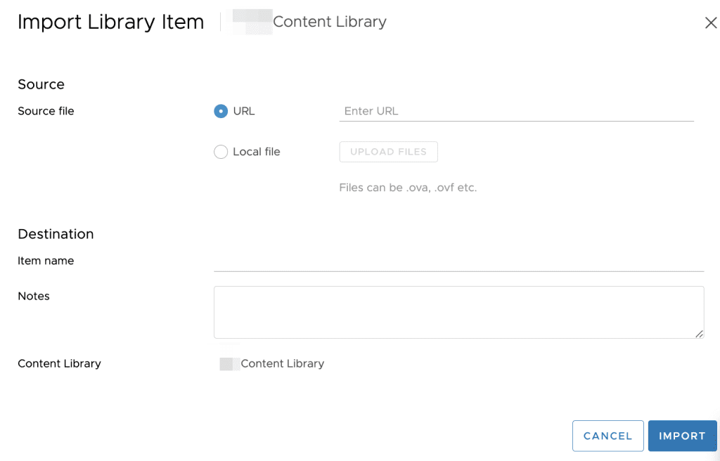 Import Library Item